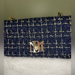 Badgley Mischka Navy Messenger Bag NWT